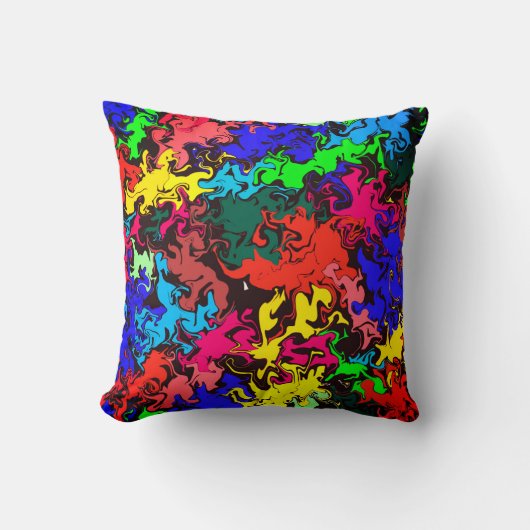 抽象芸術カラフルの巻き付き クッション (正面)