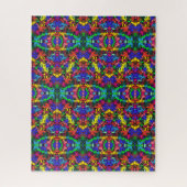 抽象芸術カラフルの巻き付き/半レンガ/ ジグソーパズル (縦)