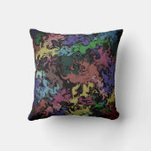 抽象芸術カラフルの巻き付き/霧/ クッション (裏面)