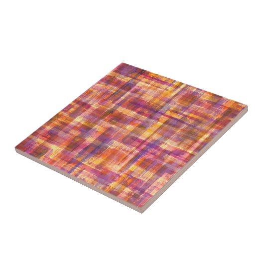 抽象芸術カラフルの水彩筆画 タイル (側面)