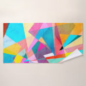 抽象芸術カラフルの水彩背景 バスタオル (バスタオル)