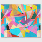 抽象芸術カラフルの水彩背景 ラッピングペーパー (フラット)