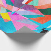 抽象芸術カラフルの水彩背景 ラッピングペーパー (角)