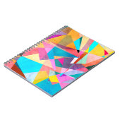 抽象芸術カラフルの水色の背景 ノートブック (左側)