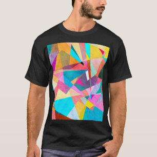抽象芸術カラフルの水色の背景 Tシャツ