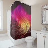 抽象芸術カラフルの流れるpのデジタル風景 シャワーカーテン (インサイチュ)