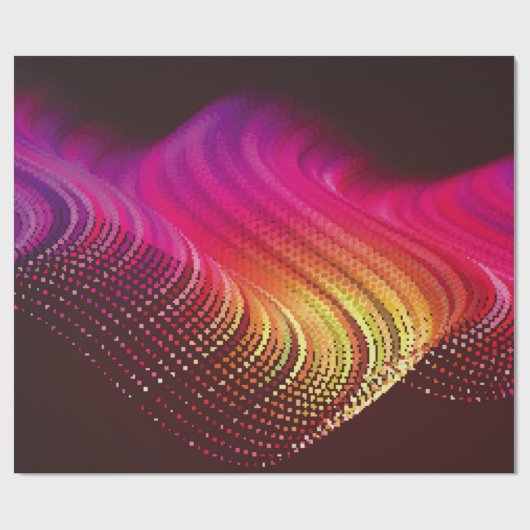 抽象芸術カラフルの流れるpのデジタル風景 ラッピングペーパー (フラット)