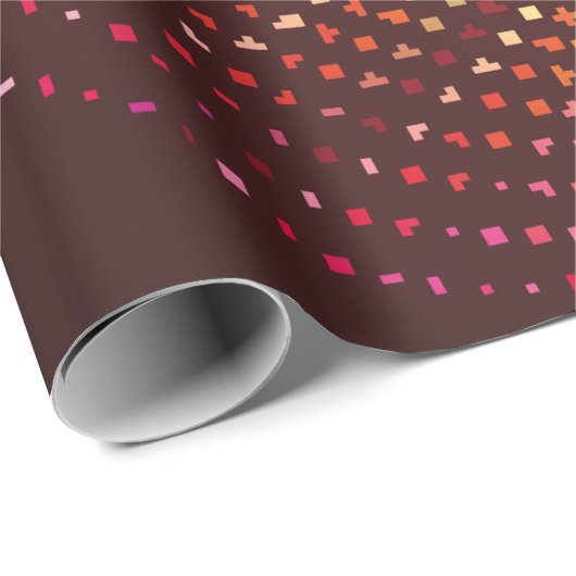 抽象芸術カラフルの流れるpのデジタル風景 ラッピングペーパー (ロールコーナー)