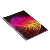 抽象芸術カラフルの流れるpを持つデジタル風景 ノートブック (右側)