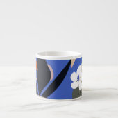抽象芸術カラフルの熱帯模様 エスプレッソカップ (正面)