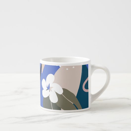 抽象芸術カラフルの熱帯模様 エスプレッソカップ (右)