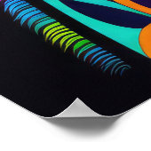 抽象芸術カラフルの絵を描キリン2:3 ポスター (角)