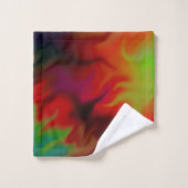 抽象芸術カラフルの絵を描スプラッシュマーブル バスタオルセット (ウォッシュタオル)