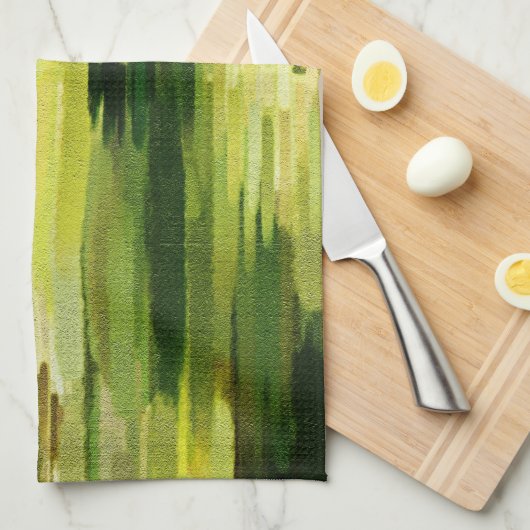 抽象芸術カラフルの絵画アートキッチンタオル キッチンタオル (四つ折り)