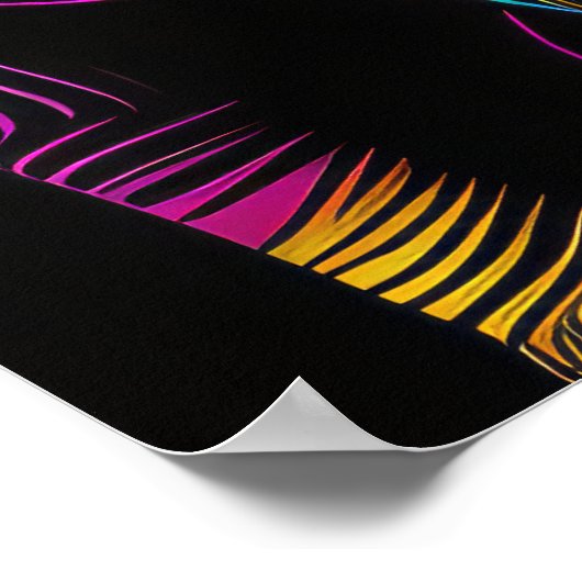 抽象芸術カラフルの絵画象2:3 ポスター (角)