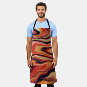 抽象芸術カラフルの背景は技術で作られる エプロン (着用した状態)