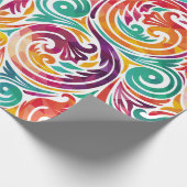 抽象芸術カラフルの背景例のカーニバル ラッピングペーパー (角)