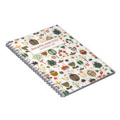 抽象芸術カラフルの花と木 ノートブック (右側)