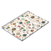 抽象芸術カラフルの花と木 ノートブック (左側)