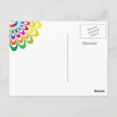 抽象芸術カラフルの花 ポストカード (裏面)