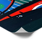 抽象芸術カラフルの街並み（日と橋） ポスター (角)