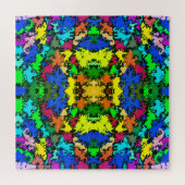 抽象芸術カラフルの鏡 ジグソーパズル (横)