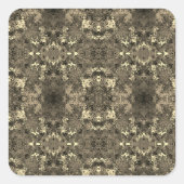 抽象芸術カラフルの鏡/セピア/ スクエアシール (正面)