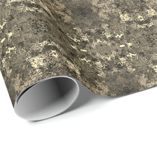 抽象芸術カラフルの鏡/セピア/ ラッピングペーパー (ロールコーナー)