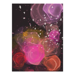 抽象芸術カラフルの鳥のパターンのポスター ポスター