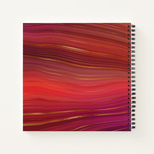 抽象芸術カラフルアガテのスケッチブック ノートブック (裏面)
