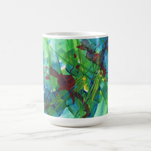 抽象芸術カラフルアクリルアートコーヒーマグ コーヒーマグカップ (中央)