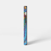 抽象芸術カラフルアクリル注入モノグラム iPhoneケース (左側面)