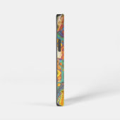 抽象芸術カラフルアクリル注入モノグラム iPhoneケース (右側面)