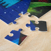 抽象芸術カラフルアフリカマスクアート ジグソーパズル (側面)