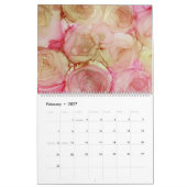 抽象芸術カラフルアルコールインクアートカレンダー カレンダー (2月 2027)