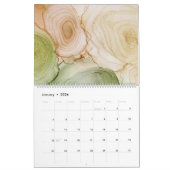 抽象芸術カラフルアルコールインクアートカレンダー カレンダー (1月 2026)