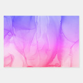 抽象芸術カラフルアルコールインクアート ラッピングペーパーシート (正面3)