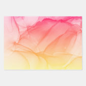 抽象芸術カラフルアルコールインクアート ラッピングペーパーシート (正面2)