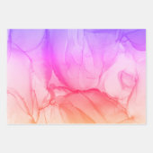 抽象芸術カラフルアルコールインクアート ラッピングペーパーシート (正面)