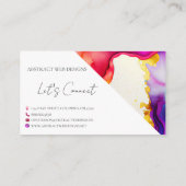 抽象芸術カラフルアルコールインクスタイル 名刺 (裏面)