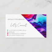 抽象芸術カラフルアルコールインクスタイル 名刺 (裏面)