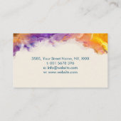 抽象芸術カラフルアルコールインクツリー 名刺 (裏面)