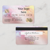 抽象芸術カラフルアートのクレジットカードにロゴを追加 名刺 (正面/裏面)