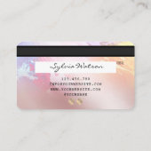 抽象芸術カラフルアートのクレジットカードにロゴを追加 名刺 (裏面)