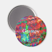 抽象芸術カラフルアートの文面 マグネット (正面/裏面)