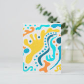 抽象芸術カラフルアートはがき ポストカード (スタンド正面)
