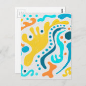 抽象芸術カラフルアートはがき ポストカード (正面/裏面)