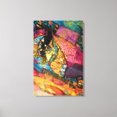 抽象芸術カラフルアートは目だけに焦点を当てている キャンバスプリント (正面)