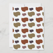 抽象芸術カラフルアートアーティストバースデーパーティー 招待状 (裏面)