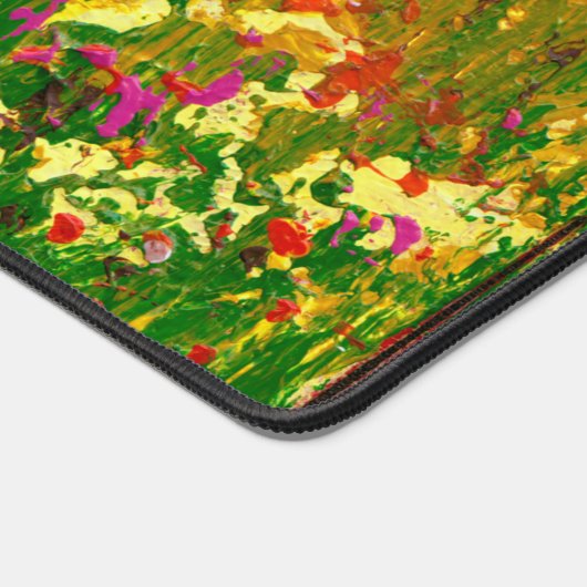 抽象芸術カラフルアートカラフルガーデンデスクマット デスクマット (コーナー)